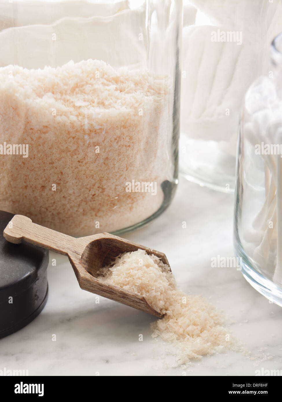 Maryland USA Sturdy glass storage jars body scrub granules Stock Photo Alamy
