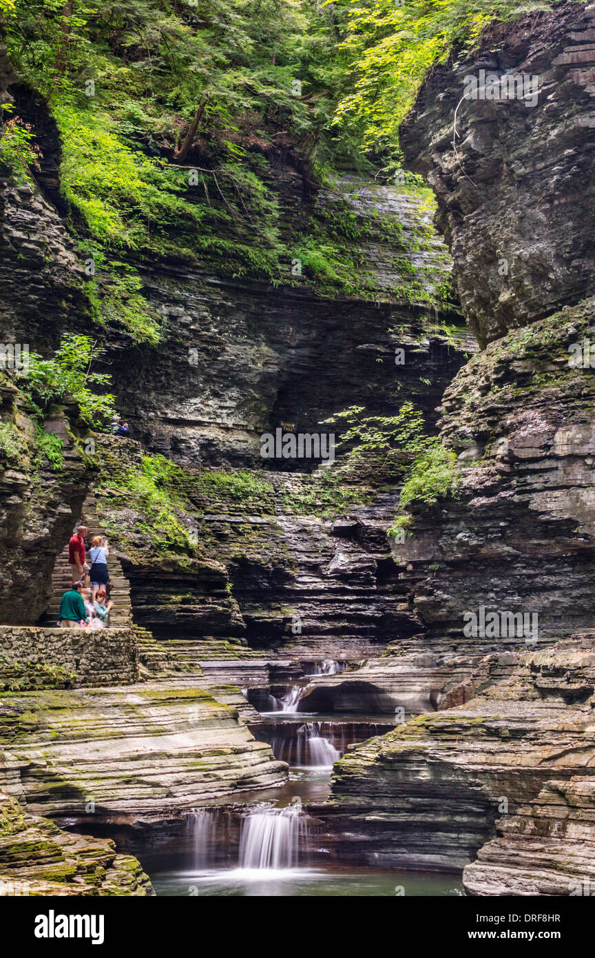 Rainbow Falls, Watkins Glen State Park New York Schuyler County Stock ...