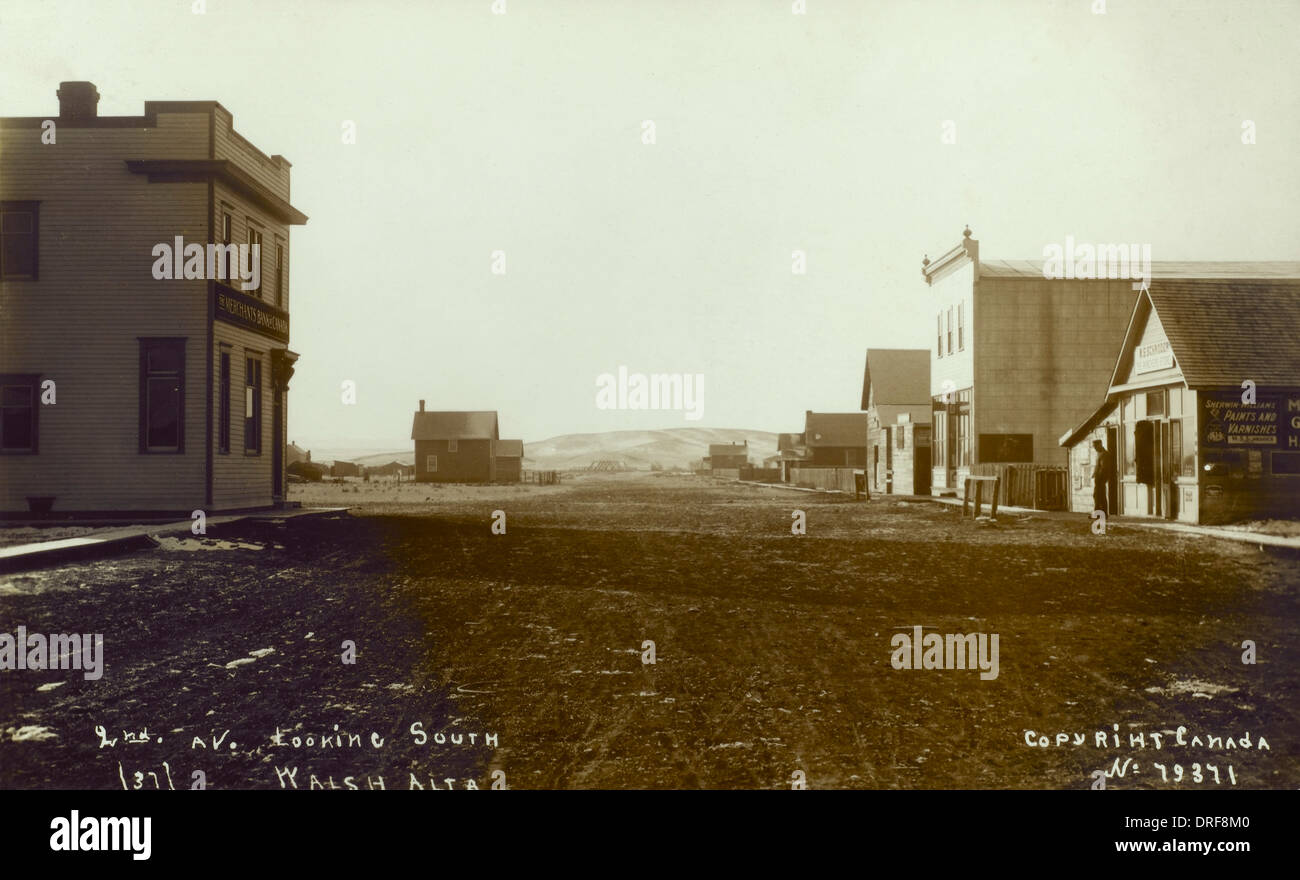 Walsh, Alberta, Canada - 2nd Avenue Stock Photo