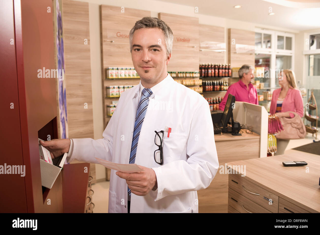 Male Pharmacist, Munich, Bavaria, Germany Stock Photo Alamy