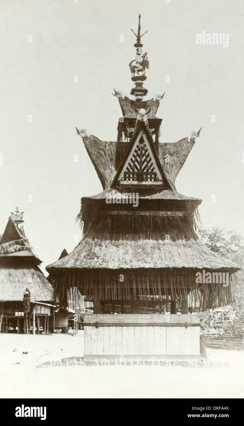 Sumatra, Indonesia - Batak Architecture Stock Photo