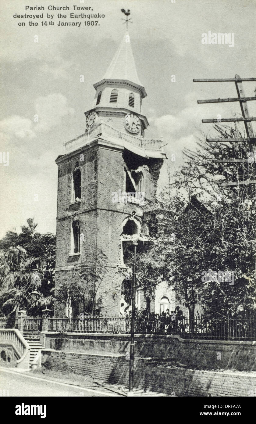 Church, Jamaica - Earthquake Damage Stock Photo