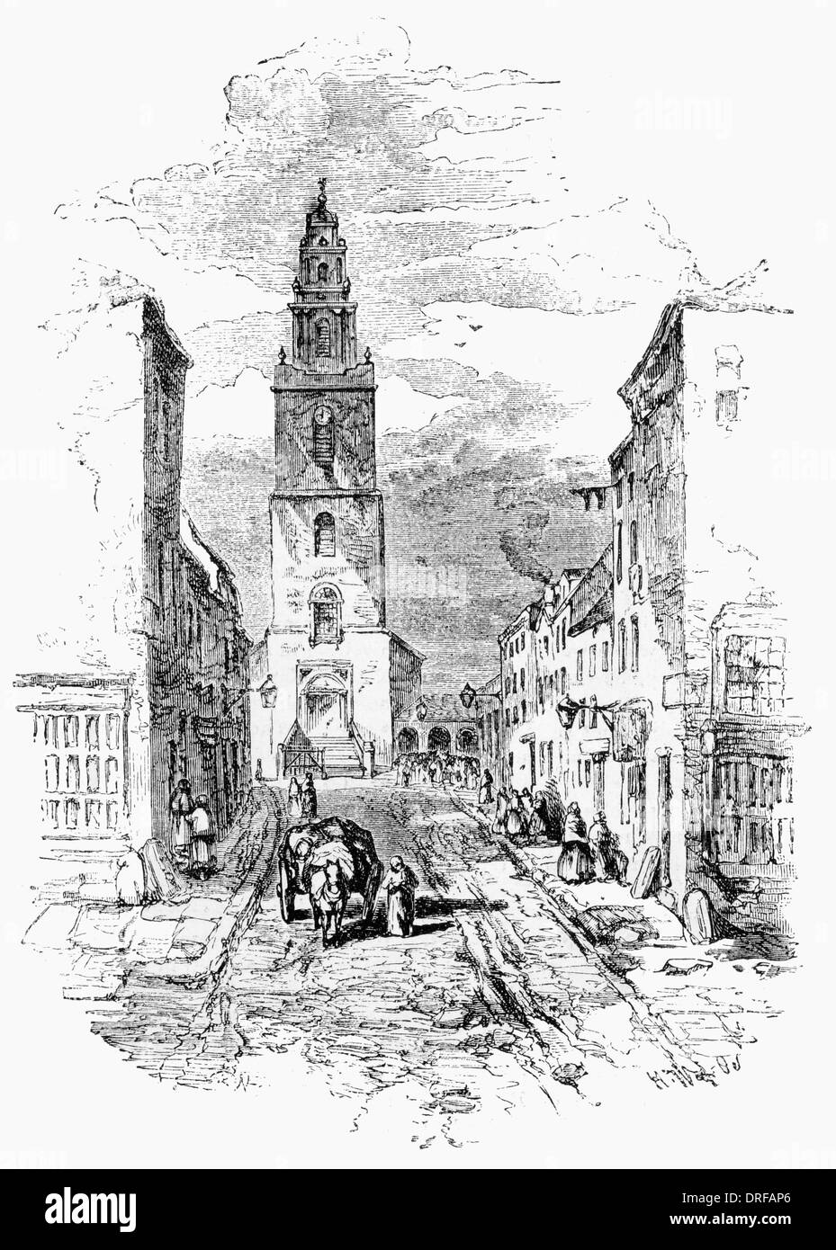 St Anne church Shandon Steeple Cork city Ireland circa 1854 Stock Photo