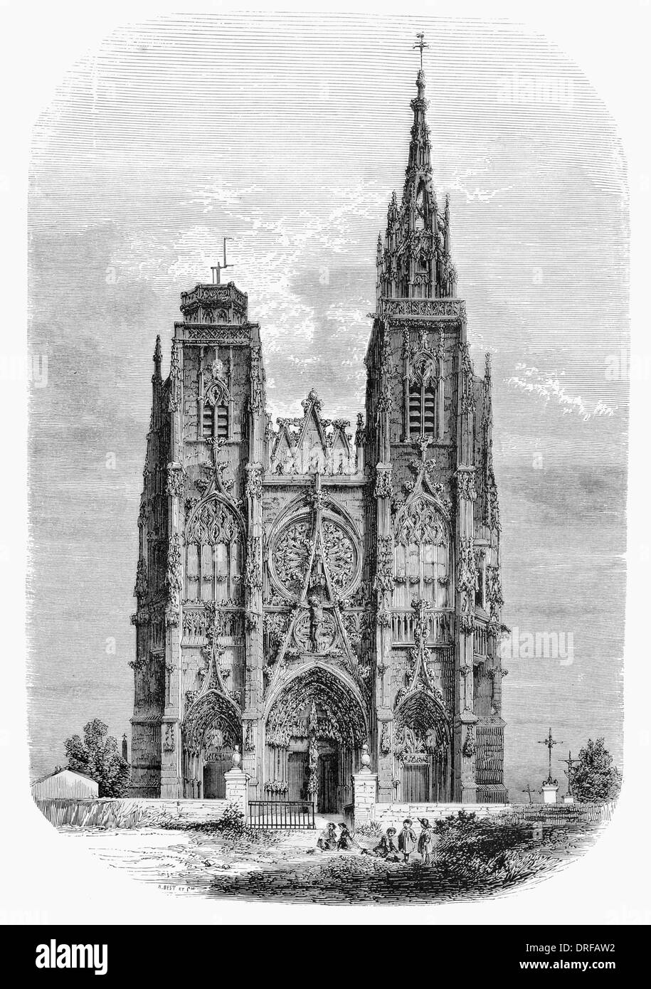 Church of Notre Dame De L'Epine, Department of Marne, France circa 1854 Stock Photo