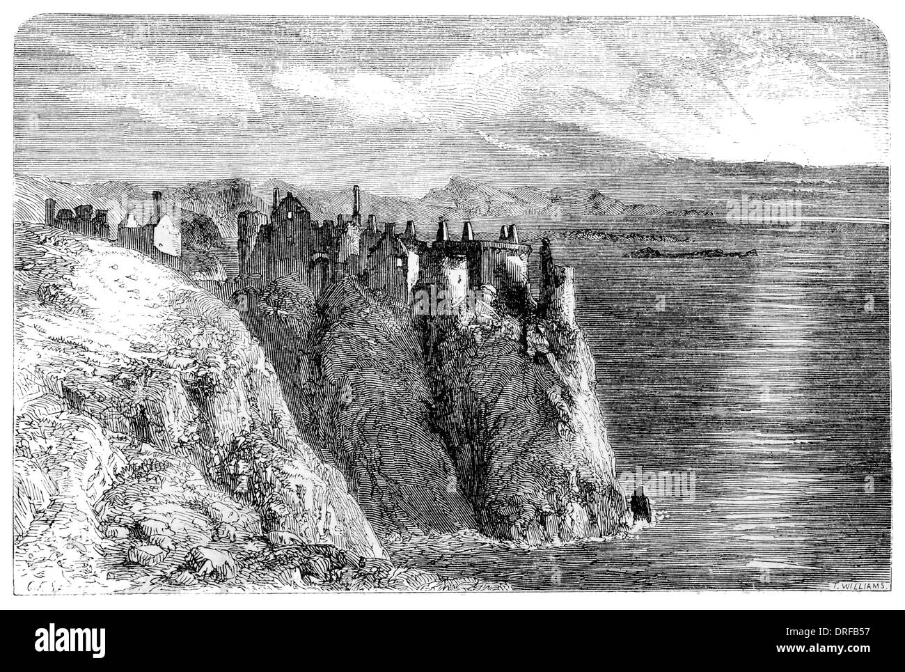 Dunluce Castle, near the Causeway. 1854 Stock Photo Alamy