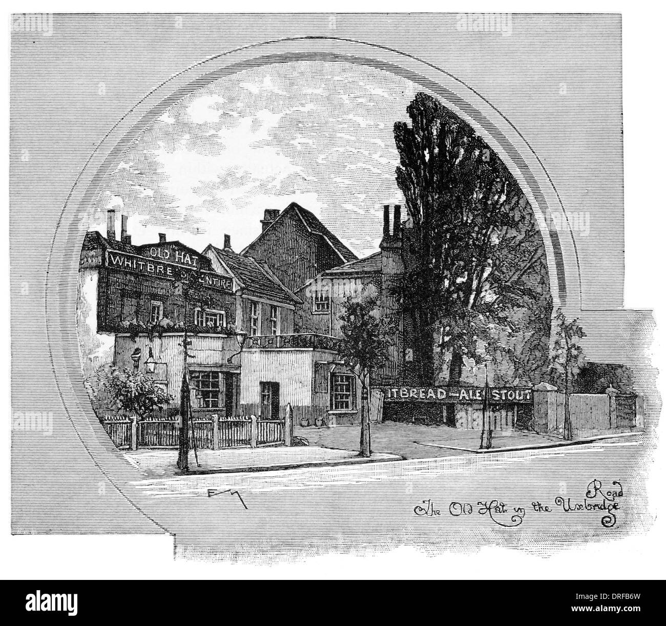 The Old Hat in the Uxbridge Road circa 1880 Stock Photo Alamy