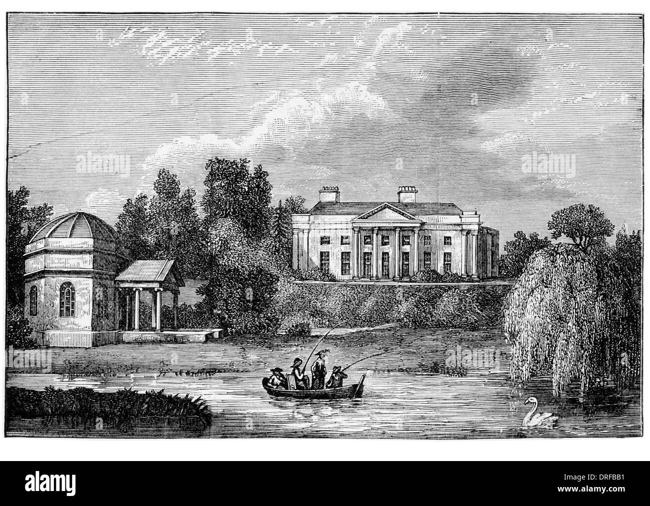 David Garrick's Villa at Hampton London Borough of Richmond upon Thames, Greater London1787 Stock Photo