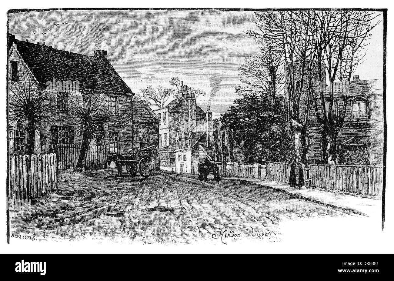 Hendon  London Borough of Barnet Middlesex Greater London circa 1880 Stock Photo