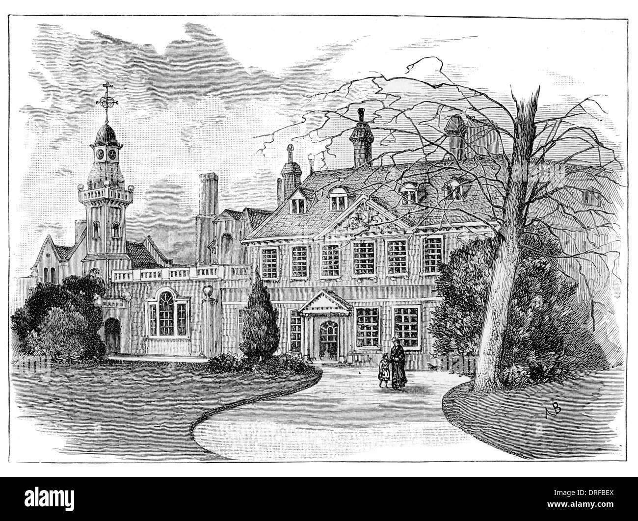 Aldenham House Elstree seat of Vicary Gibbs Borehamwood, Hertfordshire circa 1880 Stock Photo