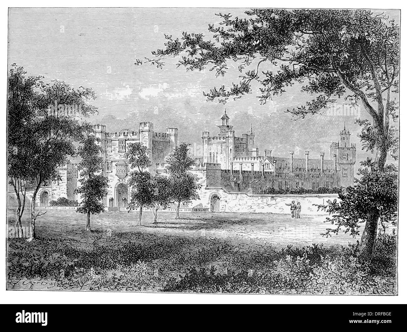 Old Theobalds Palace Cedars Park, Cheshunt, Hertfordshire. Stately home circa 1836 Stock Photo