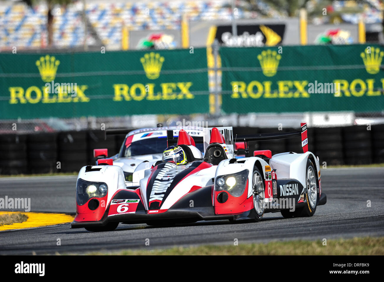 Daytona, USA. 23rd Jan, 2014. The Tudor United Sportcar Championship Rolex 24 Hours of Daytona Practise which was newly formed by the merge of Grand-Am series and the American Le Mans Series . #6 PICKETT RACING ORECA NISSAN KLAUS GRAF (DEU) LUCAS LUHR (DEU) ALEX BRUNDLE (GBR) Credit:  Action Plus Sports/Alamy Live News Stock Photo