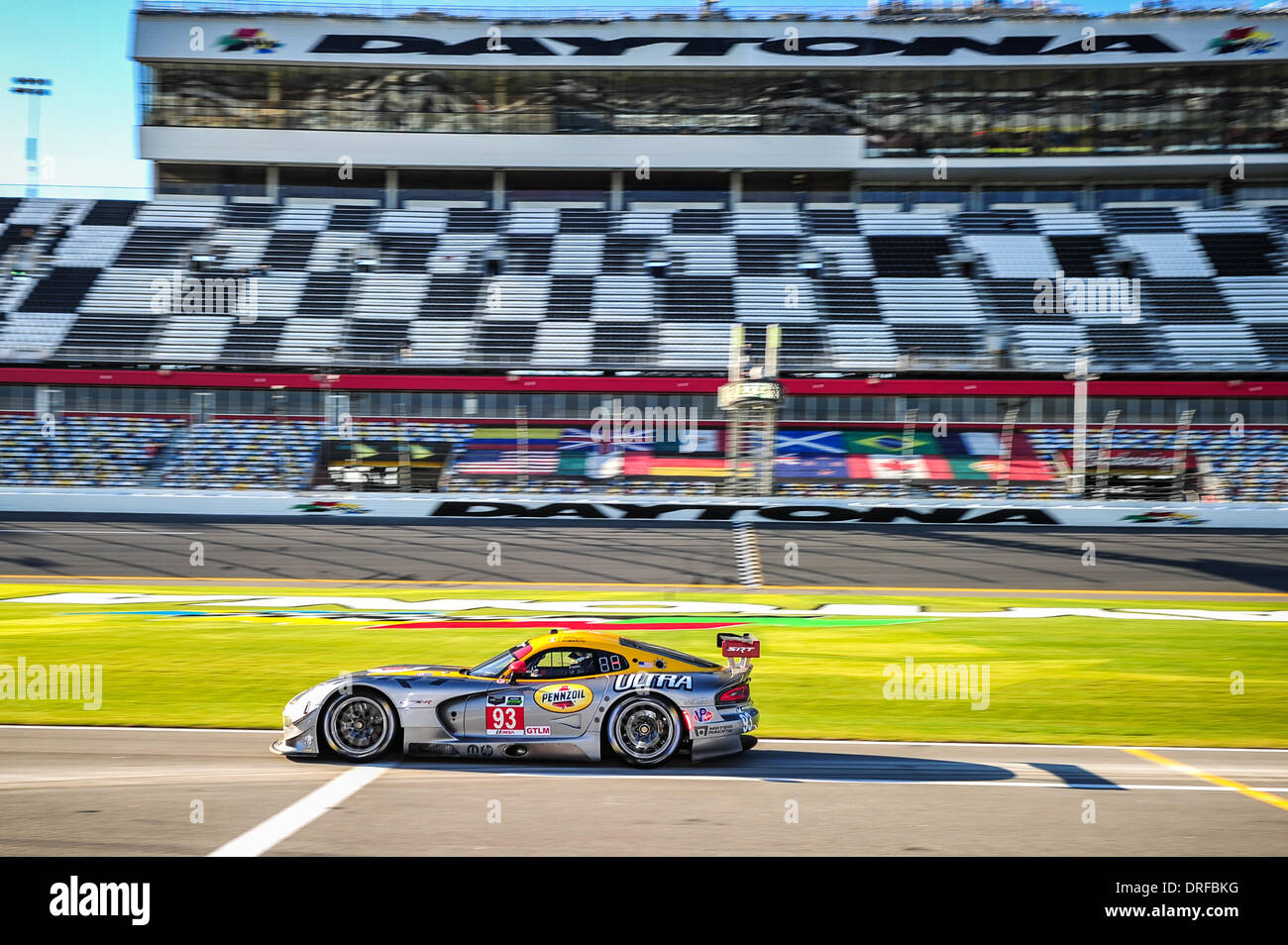 Daytona, USA. 23rd Jan, 2014. The Tudor United Sportcar Championship Rolex 24 Hours of Daytona Practise which was newly formed by the merge of Grand-Am series and the American Le Mans Series . #93 SRT MOTORSPORTS SRT VIPER GTS-R VIPER V10 JONATHAN BOMARITO (USA) KUNO WITTMER (CAN) ROB BELL (GBR) Credit:  Action Plus Sports/Alamy Live News Stock Photo