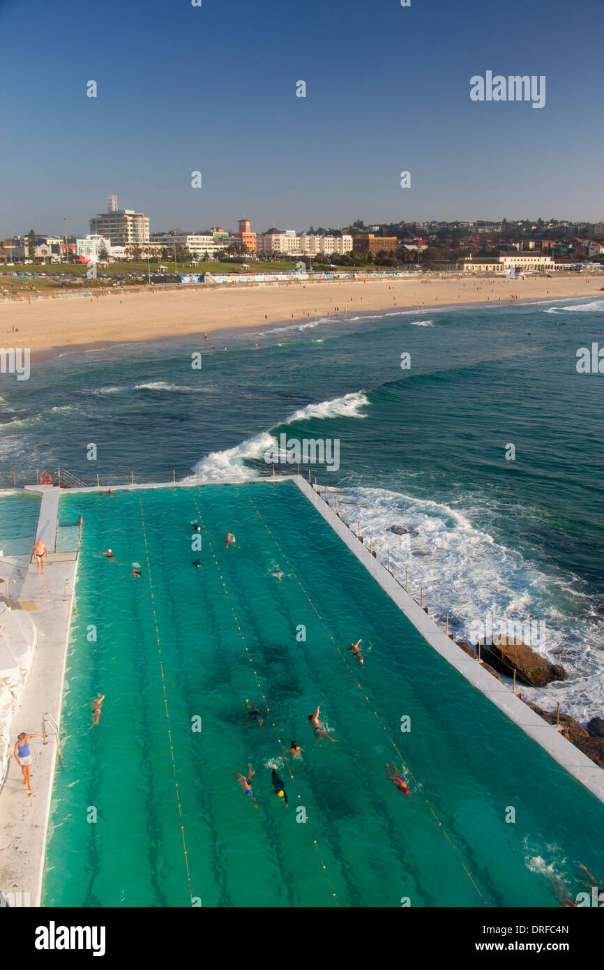 Bondi Icebergs swimming pool and Bondi Beach Eastern Suburbs Sydney New South Wales NSW