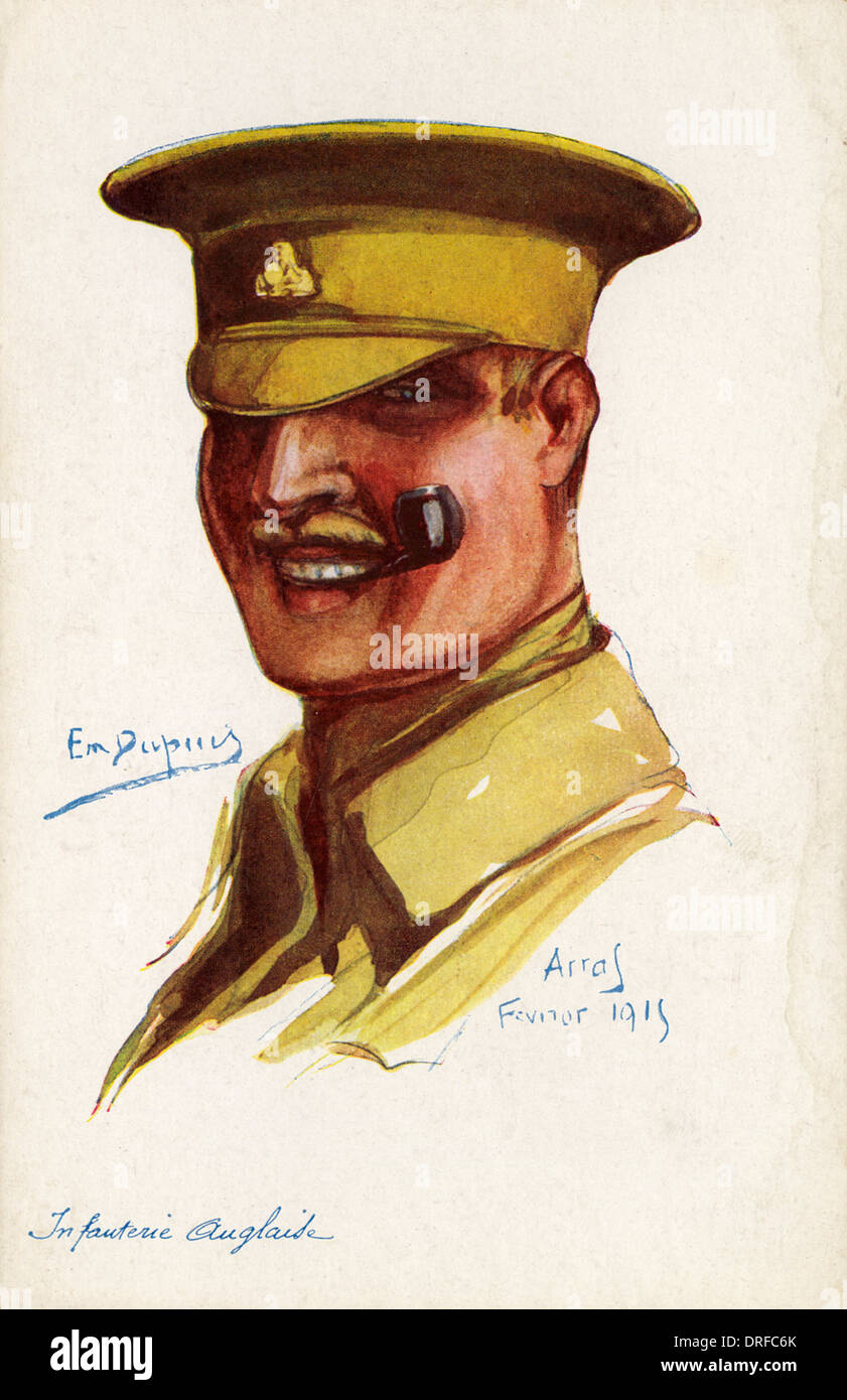 WWI - British Infantryman at Arras Stock Photo