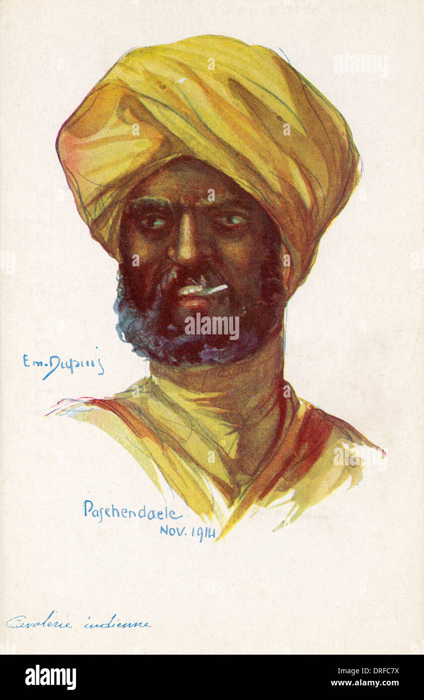 WWI - Indian cavalryman Stock Photo