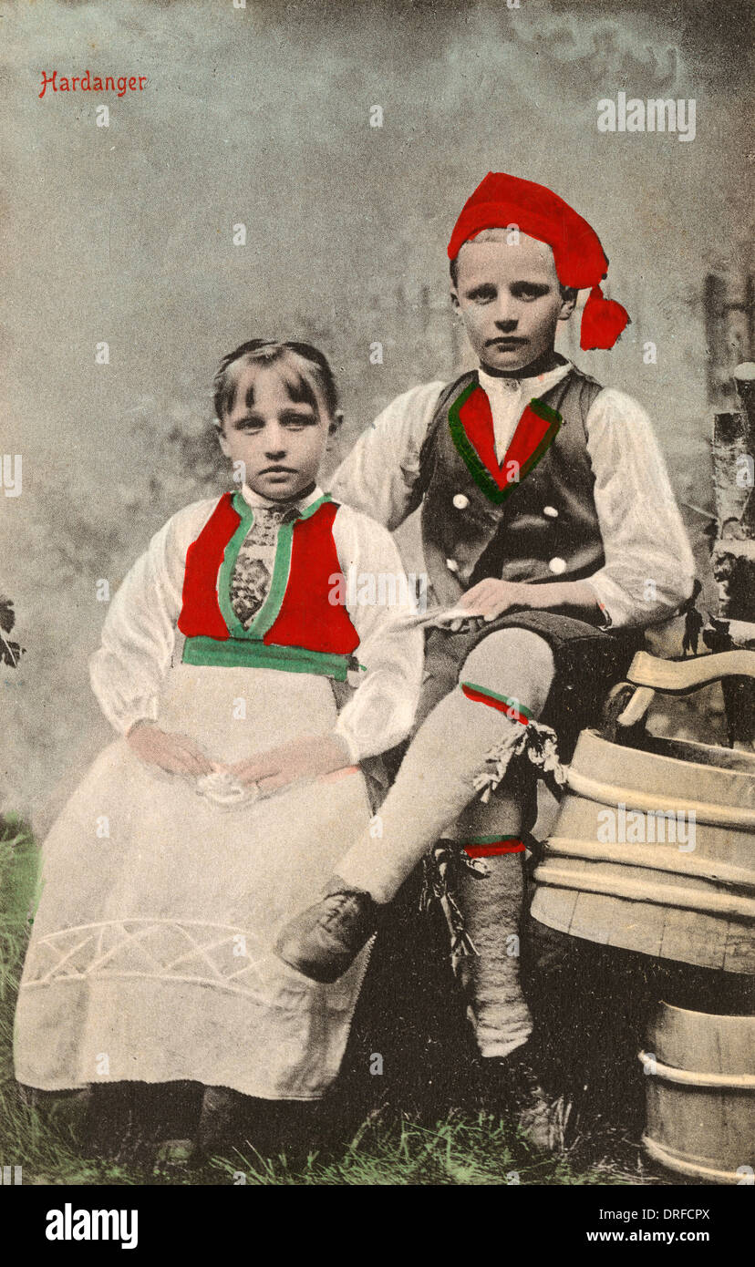 Norway - Traditional Costume - Children Stock Photo - Alamy