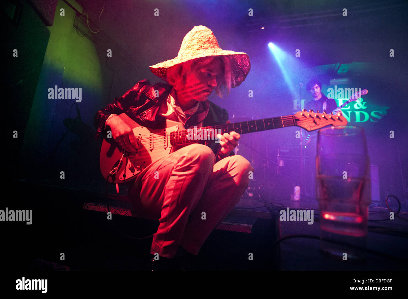 Birmingham, UK. 23rd January 2014. New Zealand indie rock star Connan Mockasin and his band perform a sold out gig at The Hare & Hounds, King's Heath, Birmingham Credit:  John Bentley/Alamy Live News Stock Photo