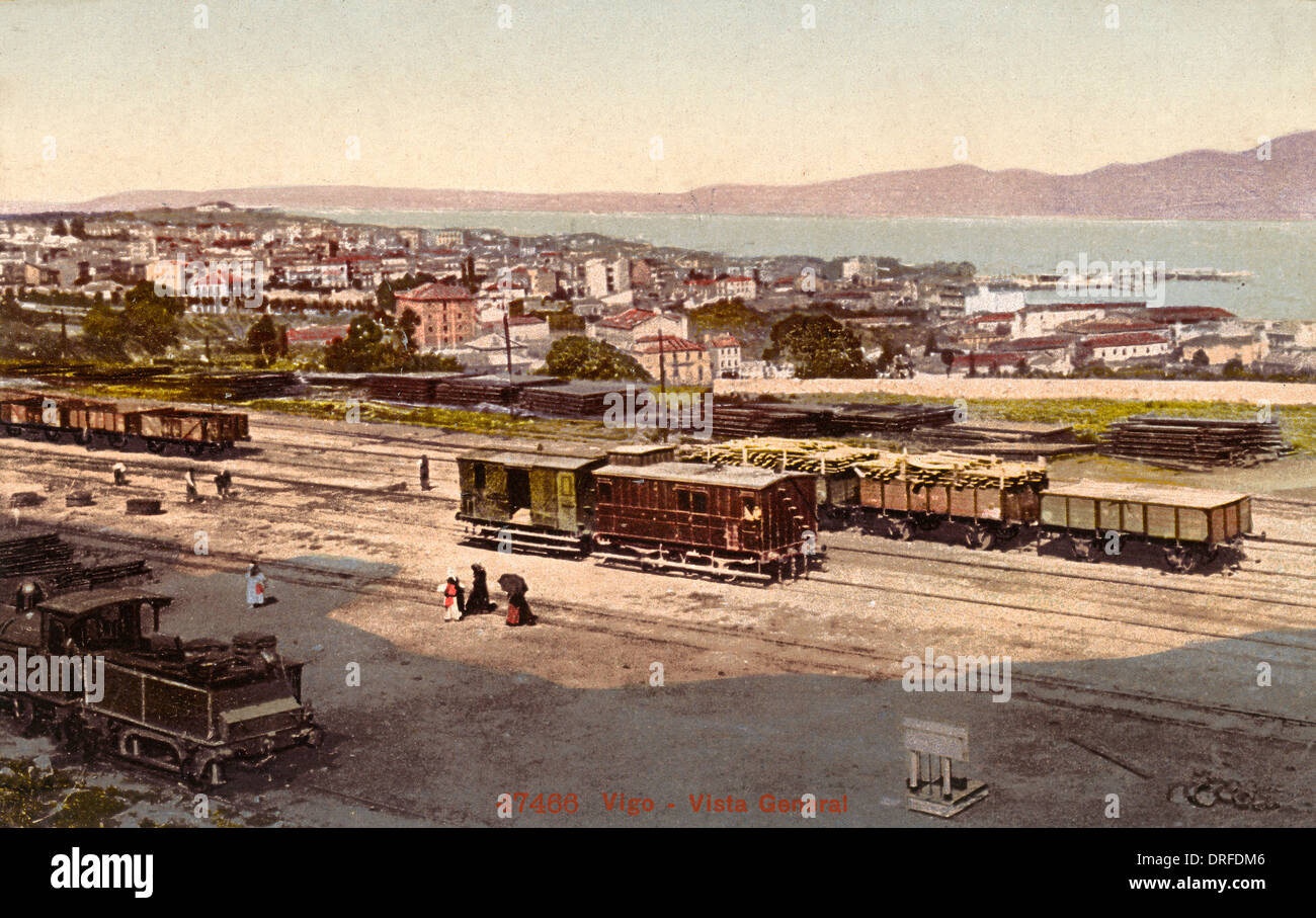 Vigo, Spain - the Railway Goods Yards Stock Photo