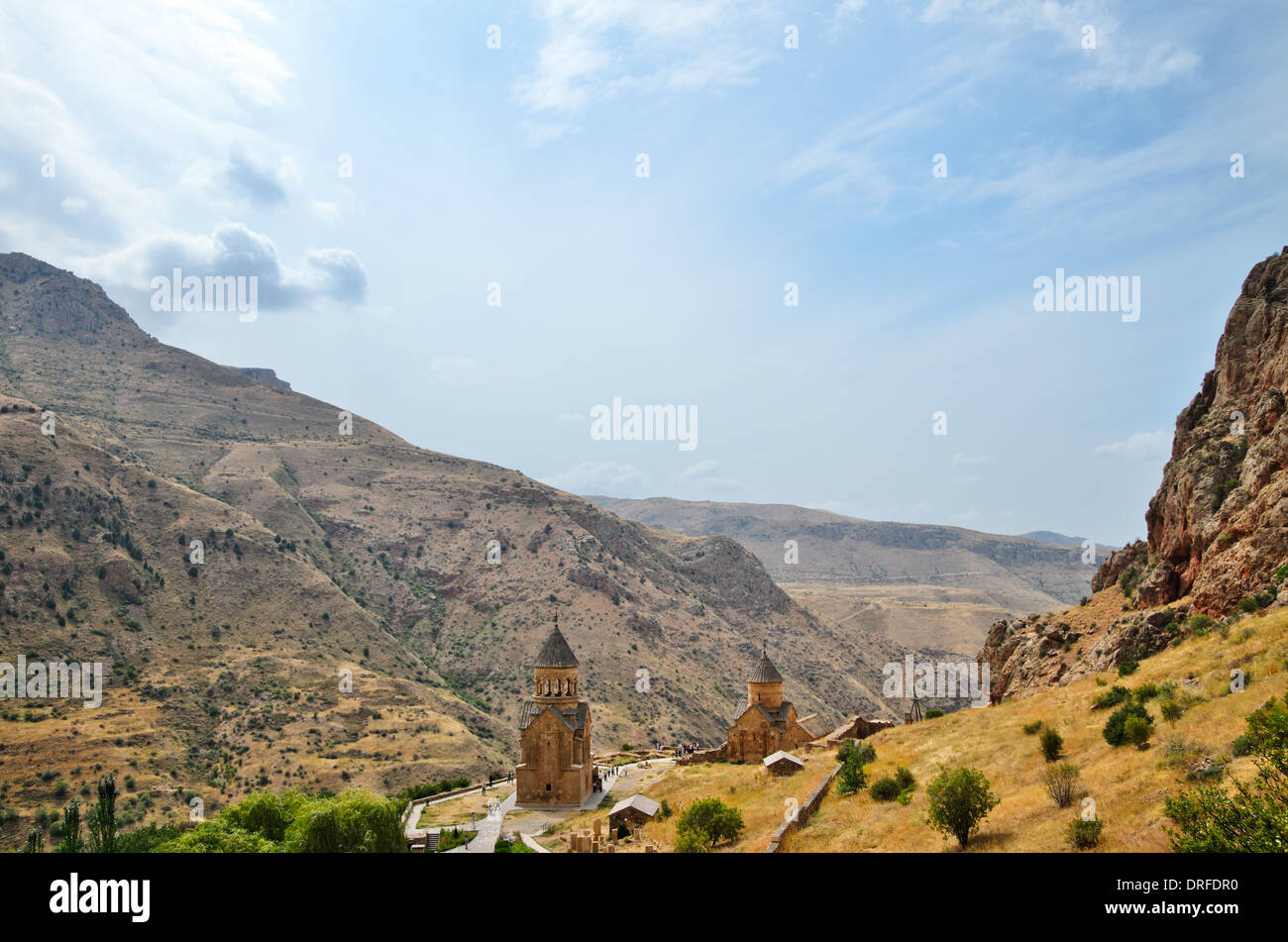 Landscape view of the Noravank Monastery in Armenia Stock Photo