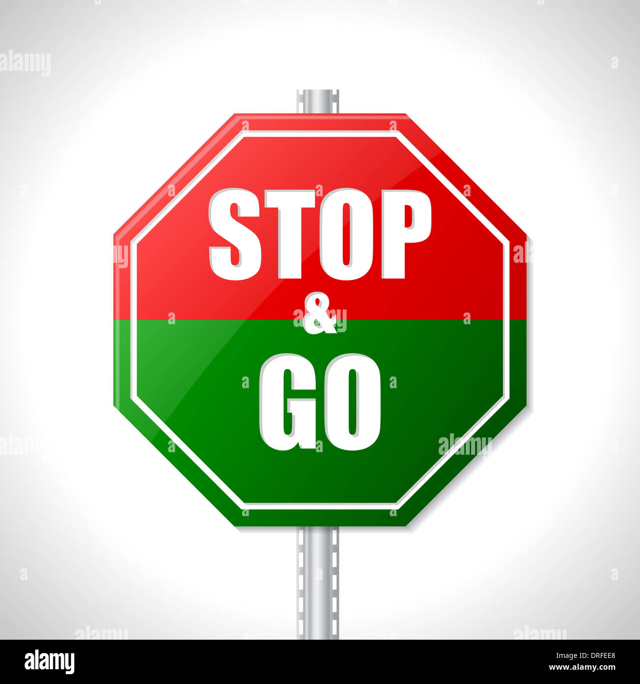 Stop and go traffic sign for racers Stock Photo - Alamy