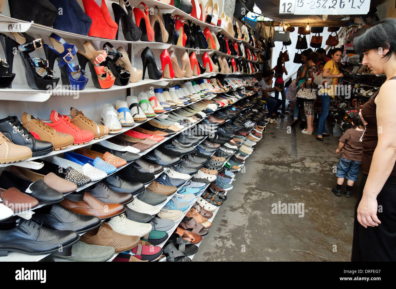 Clothes' bazaar in Yerevan, Armenia Stock Photo - Alamy
