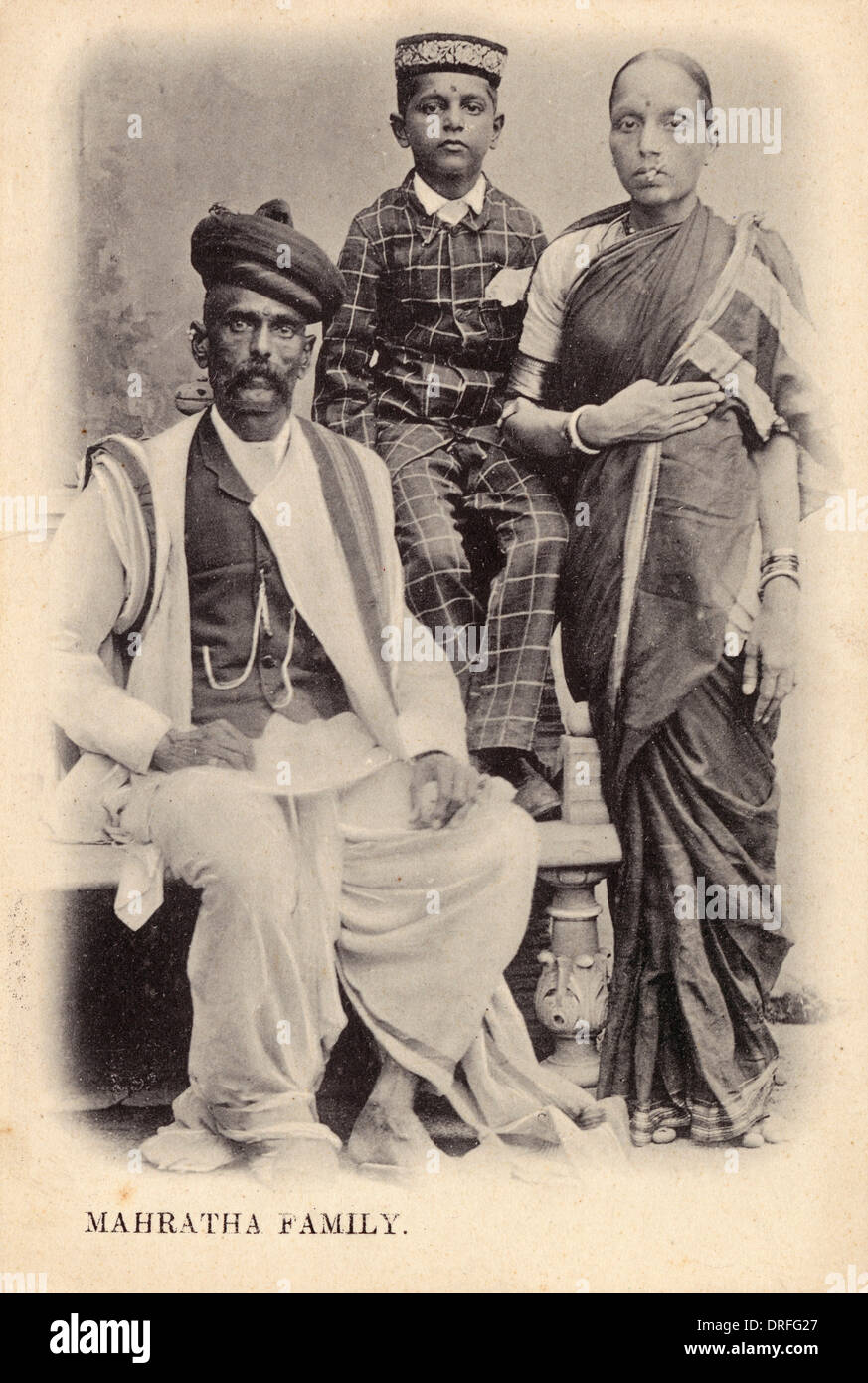 Maratha Family,India Stock Photo