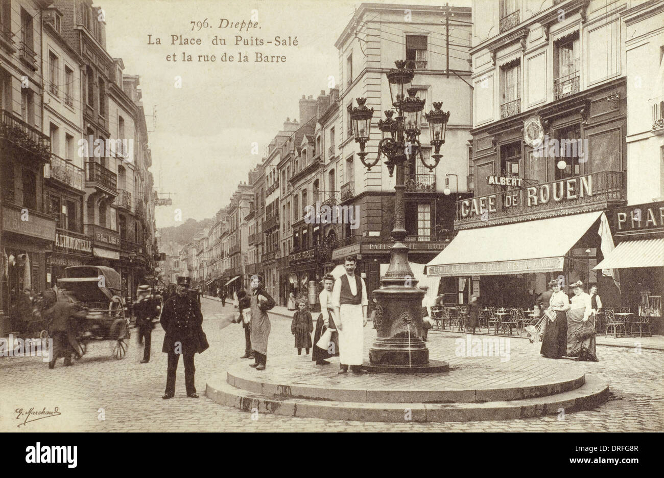 Dieppe, France - La Place du Puits-Sale Stock Photo