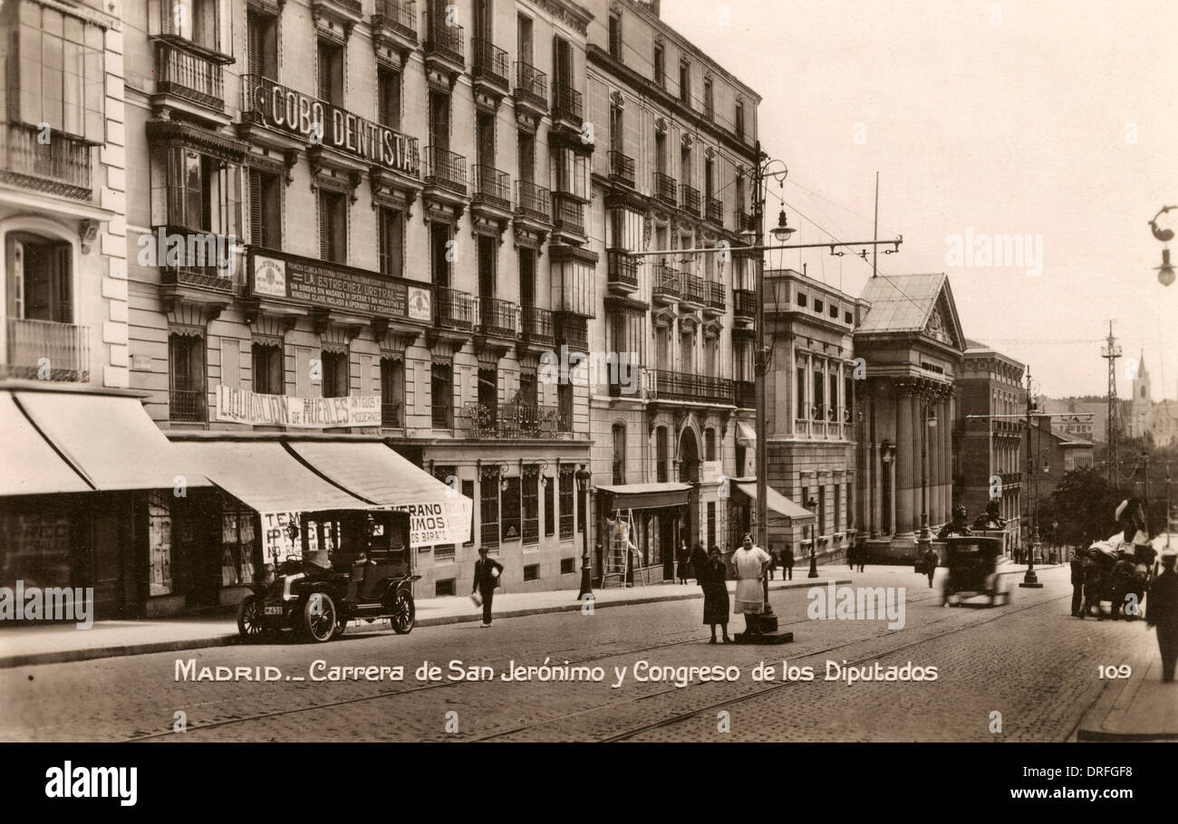 Madrid, Spain - Carrera de San Jeronimo Stock Photo - Alamy