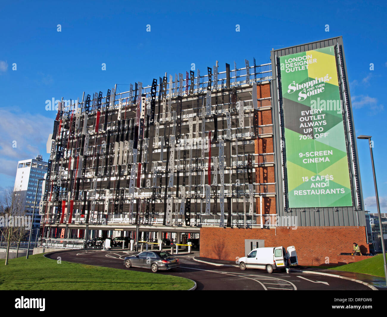 The London Designer Outlet car park, Wembley, London Borough of Brent, London, England, United