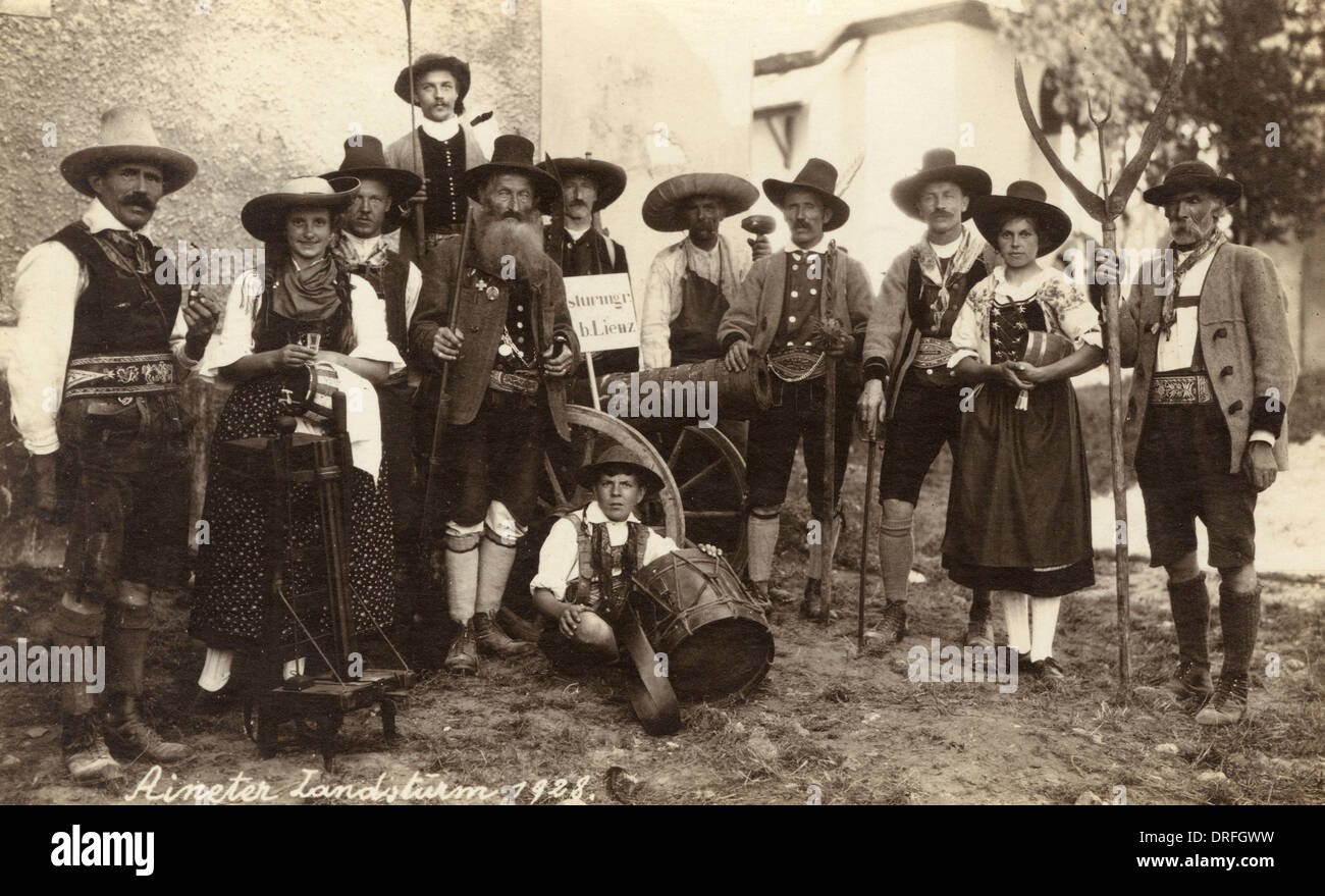 Austrian Village Ensemble Stock Photo