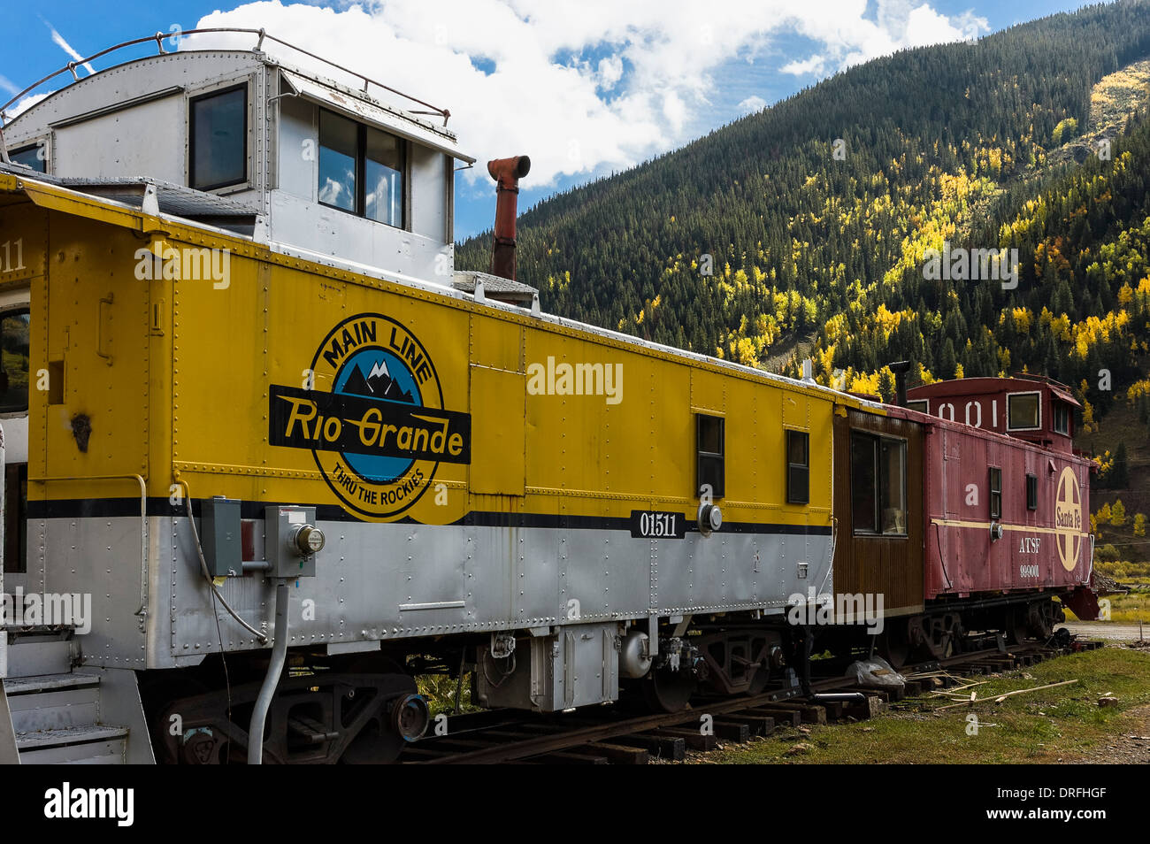 Cabooses at the Durango & Silverton Narrow Gauge Railroad Station