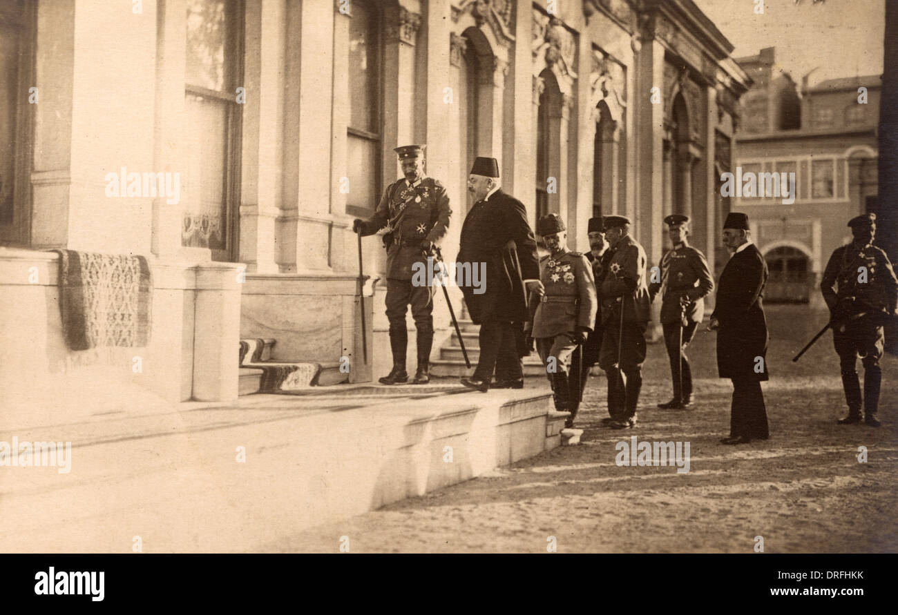 Kaiser Wilhelm II and Mehmed V of Turkey Stock Photo