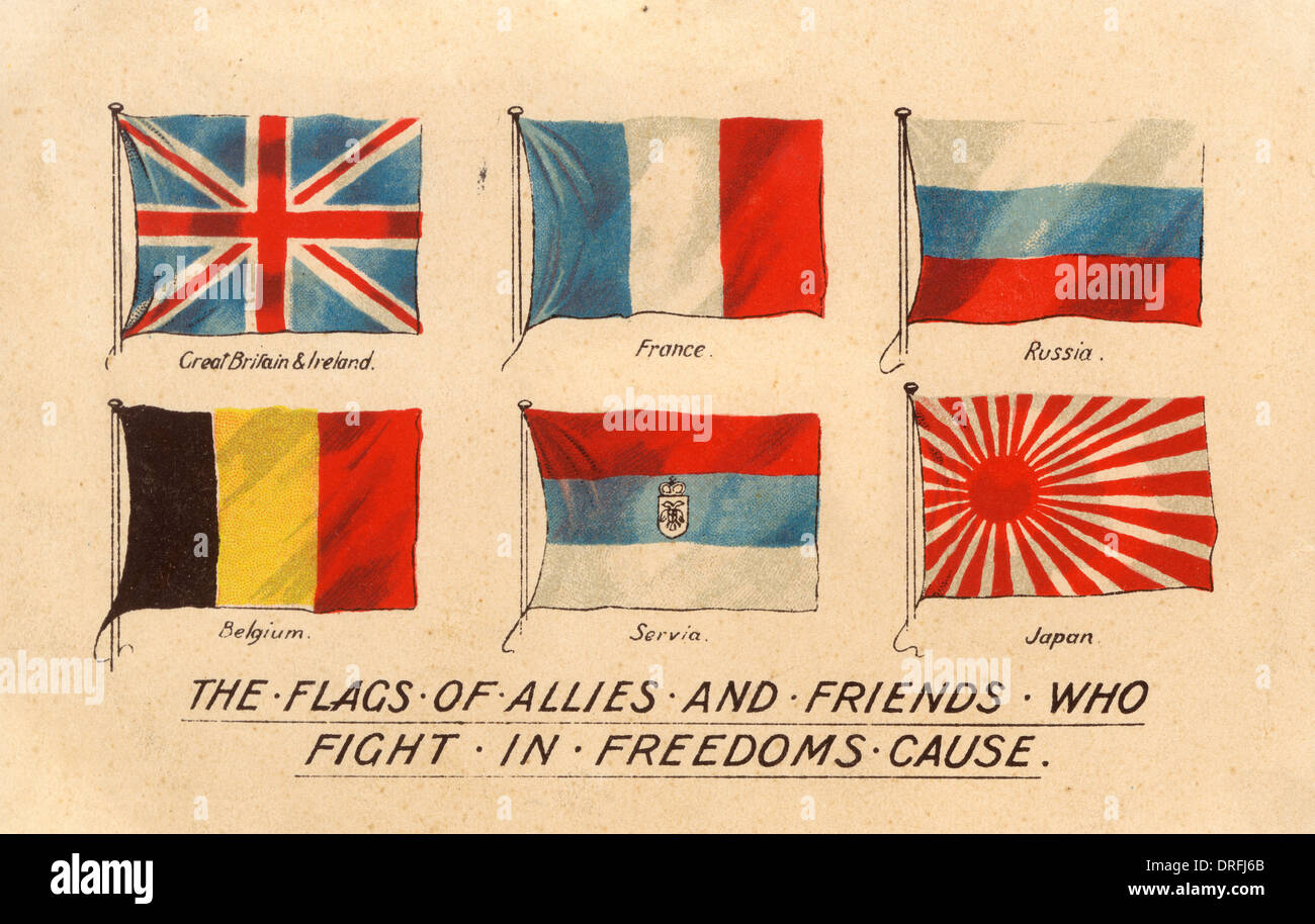 Flags Of The Allied Countries During WWI Stock Photo 66111763 Alamy Flags Of The Allied Countries During WWI Stock Photo 66111763 Alamy