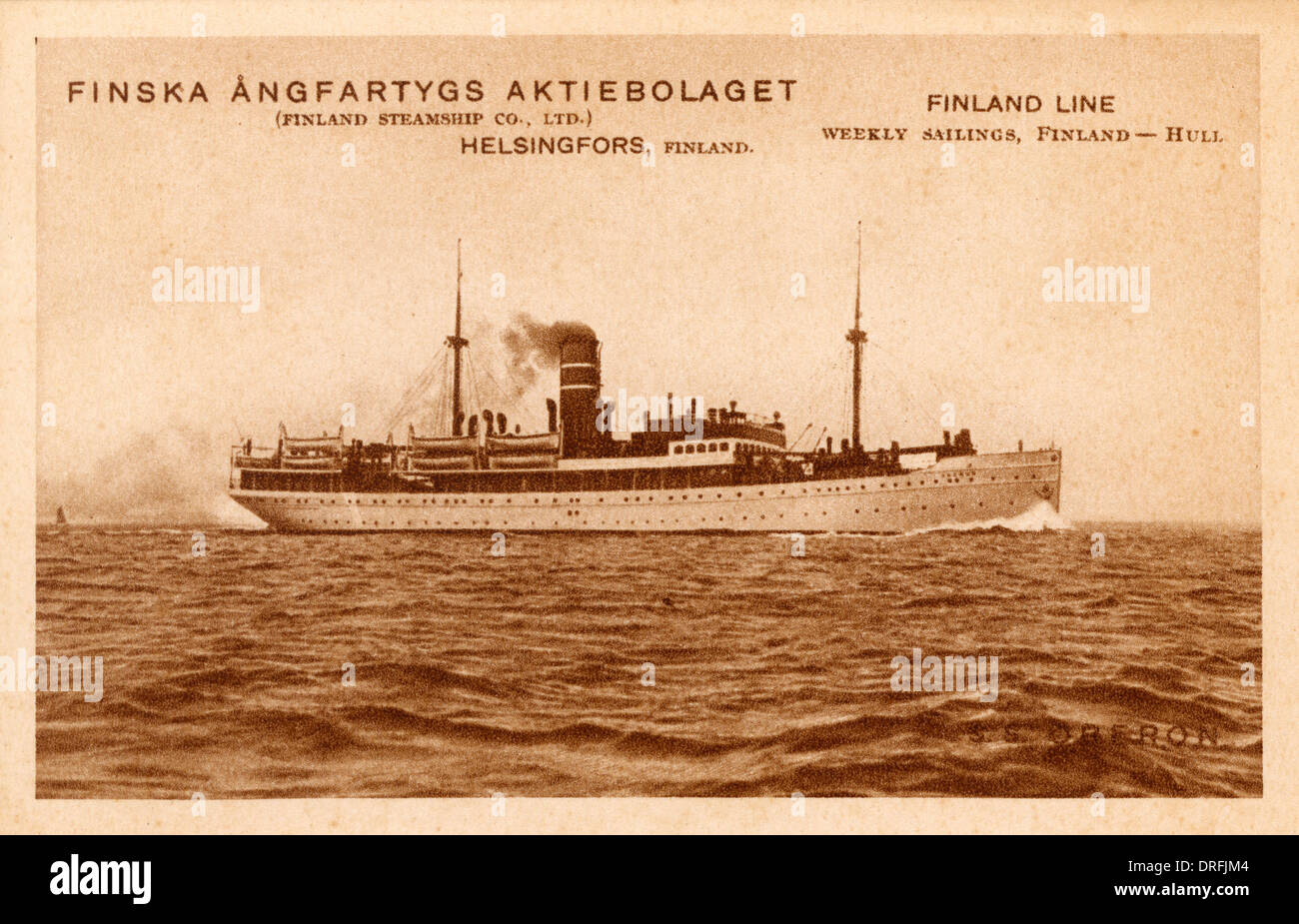 SS Oberon - Finland Steamship Company Stock Photo