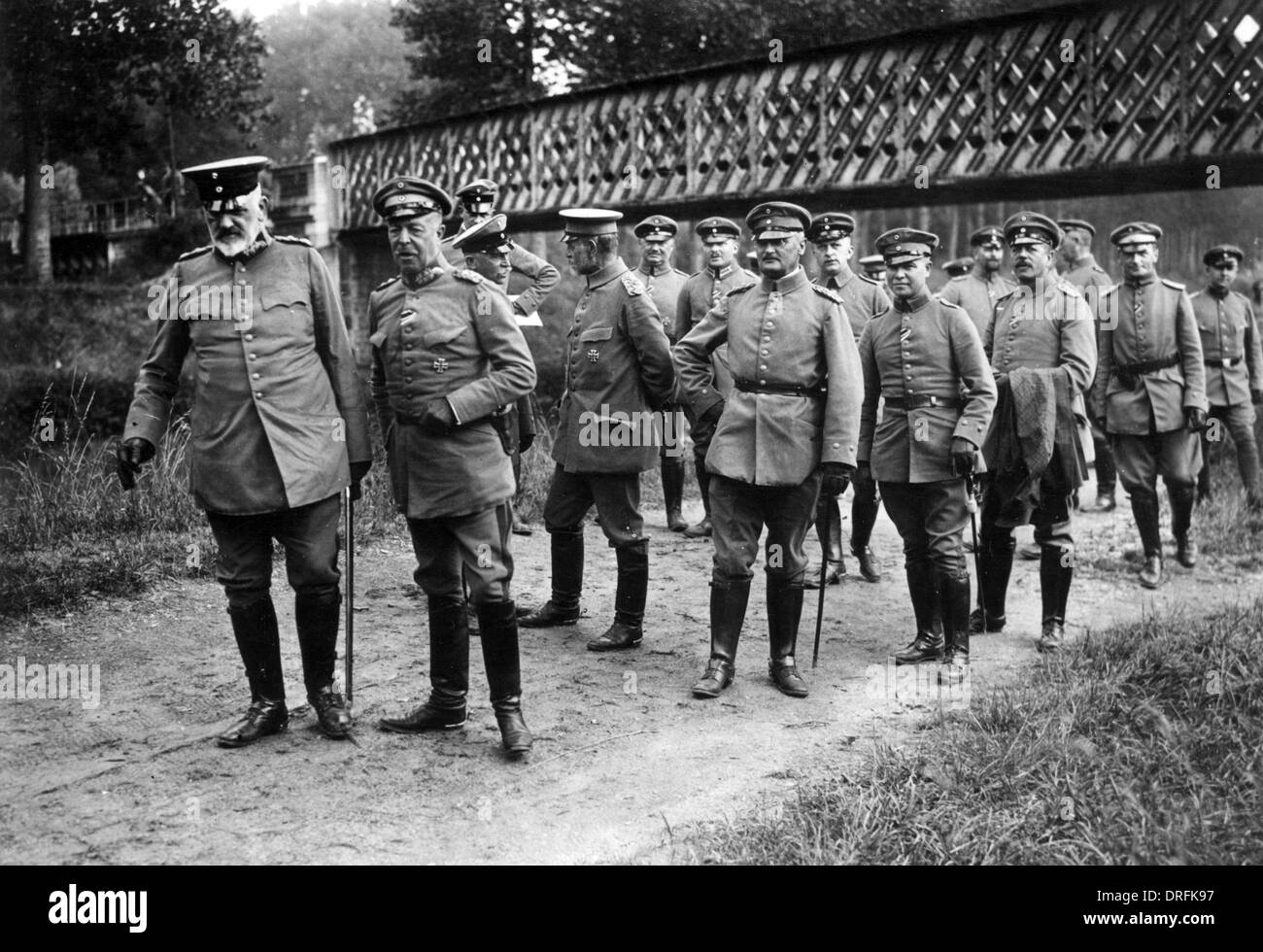 General von Heeringen with von Kuhne, WW1 Stock Photo