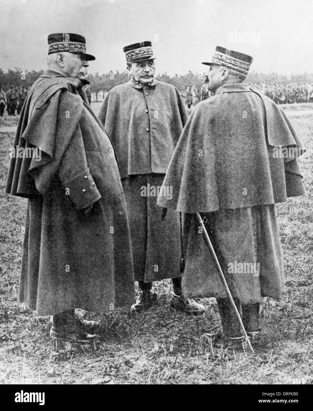 Generals Joffre, Langle de Cary and Guillaumat, WW1 Stock Photo