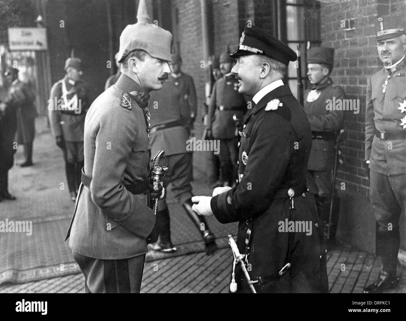 Emperor Charles I of Austria and Admiral Paul von Hintze Stock Photo