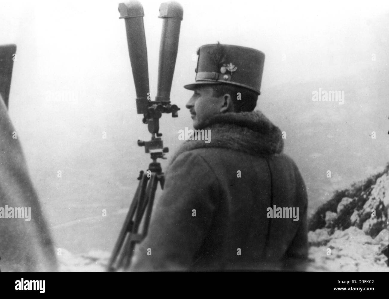 Archduke Karl Franz Josef of Austria with telescope, WW1 Stock Photo