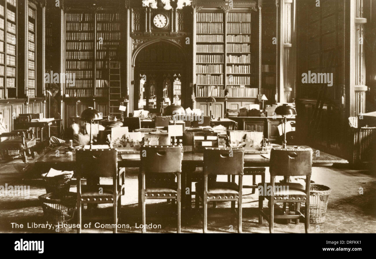The Library, House of Commons, London Stock Photo