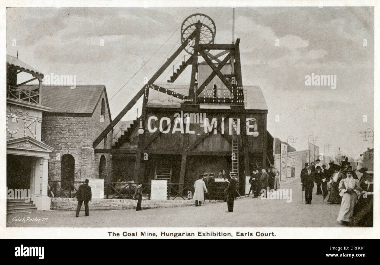 Coal Mine, Hungarian Exhibition, Earls Court, London Stock Photo