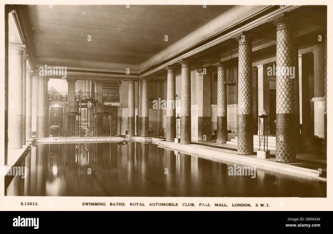 Swimming Baths, Royal Automobile Club, Pall Mall, London Stock Photo