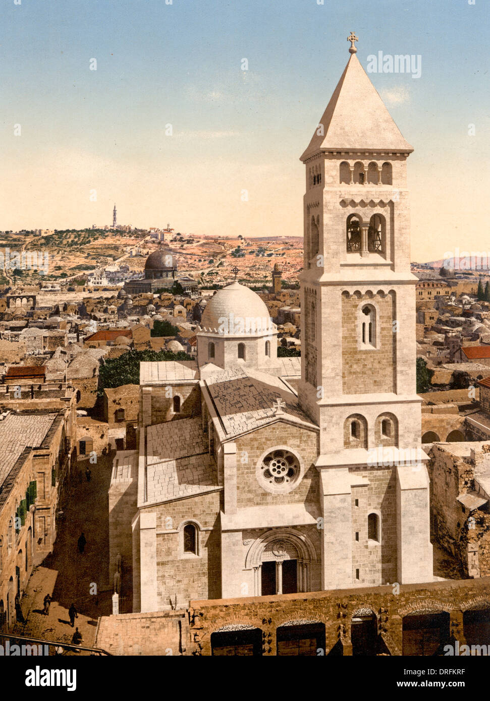 Church of St. Saviour, Jerusalem, Holy Land, circa 1900 Stock Photo