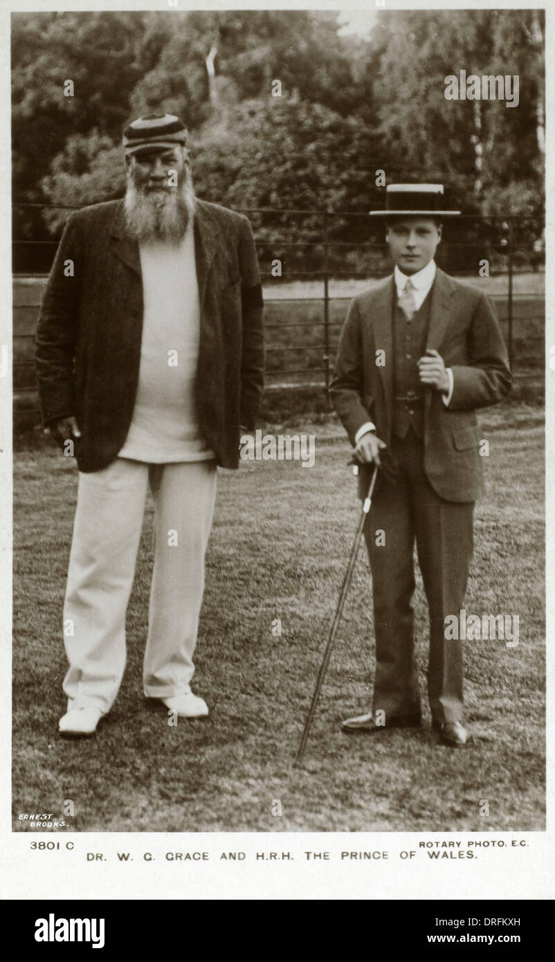 Dr W G Grace and HRH The Prince of Wales Stock Photo