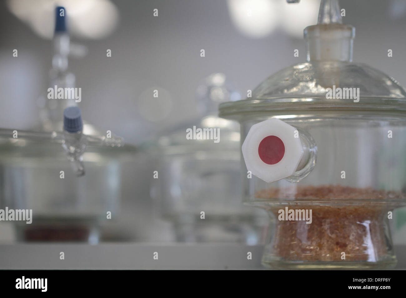 desiccators in a lab Stock Photo Alamy