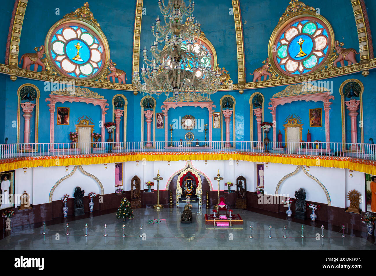 Inside the prayer hall at Sathya Sai Baba Super Speciality hospital Stock Photo 66115469 Alamy