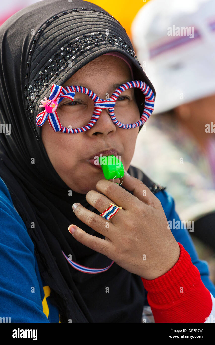 Political demonstration, Bangkok, Thailand Stock Photo