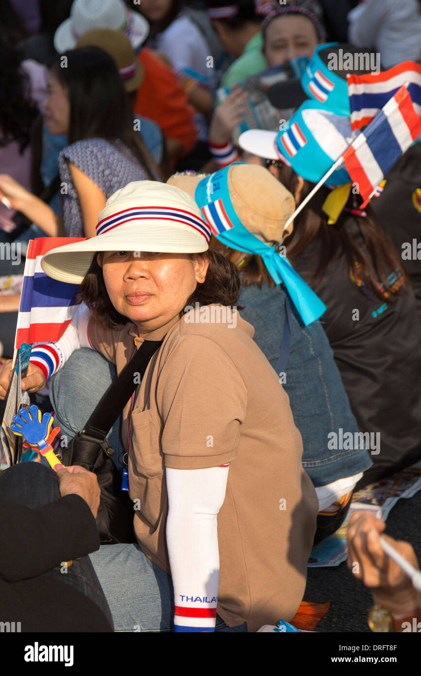 Political demonstration, Bangkok, Thailand Stock Photo