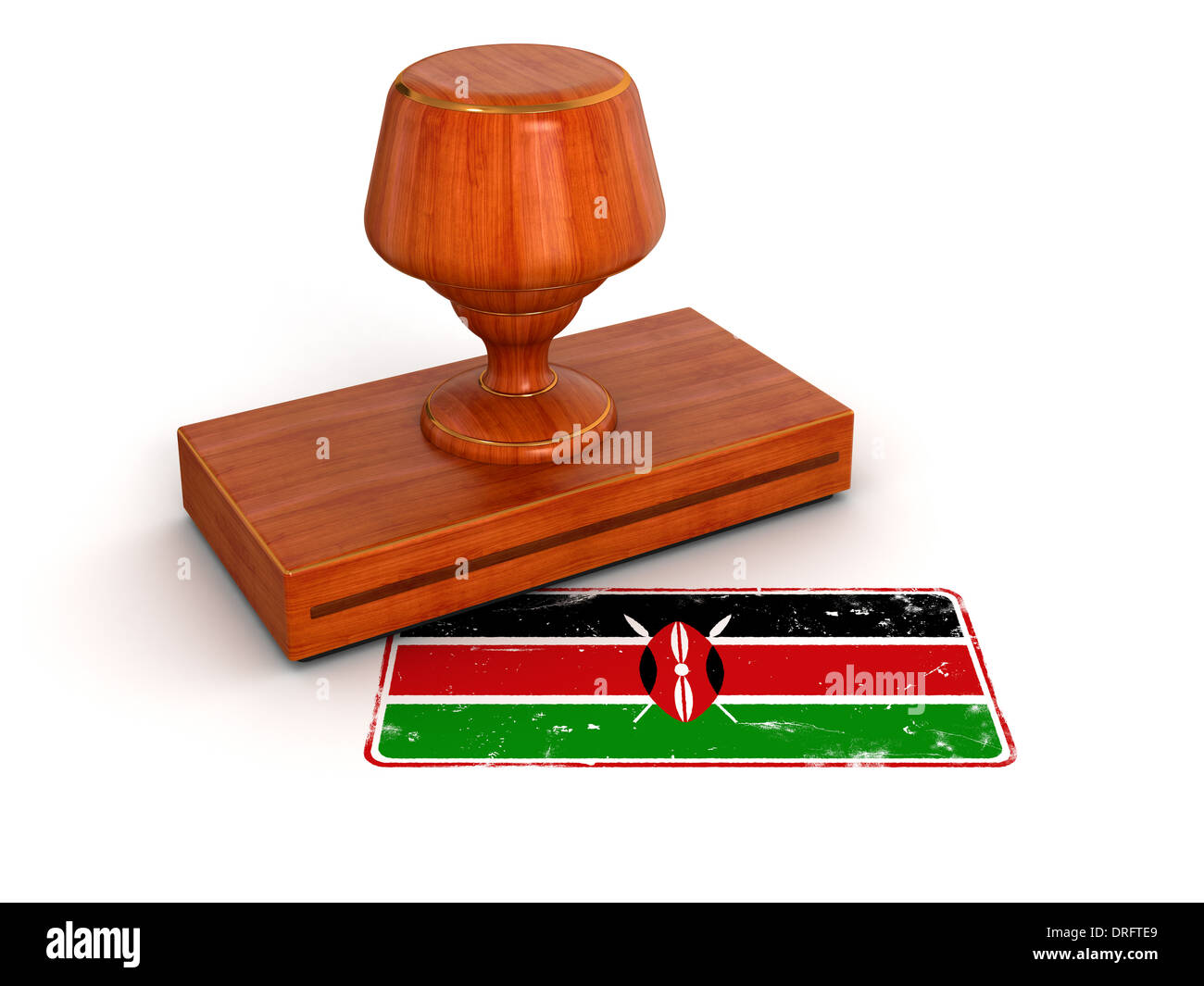 Rubber Stamp Kenya flag (clipping path included Stock Photo Alamy