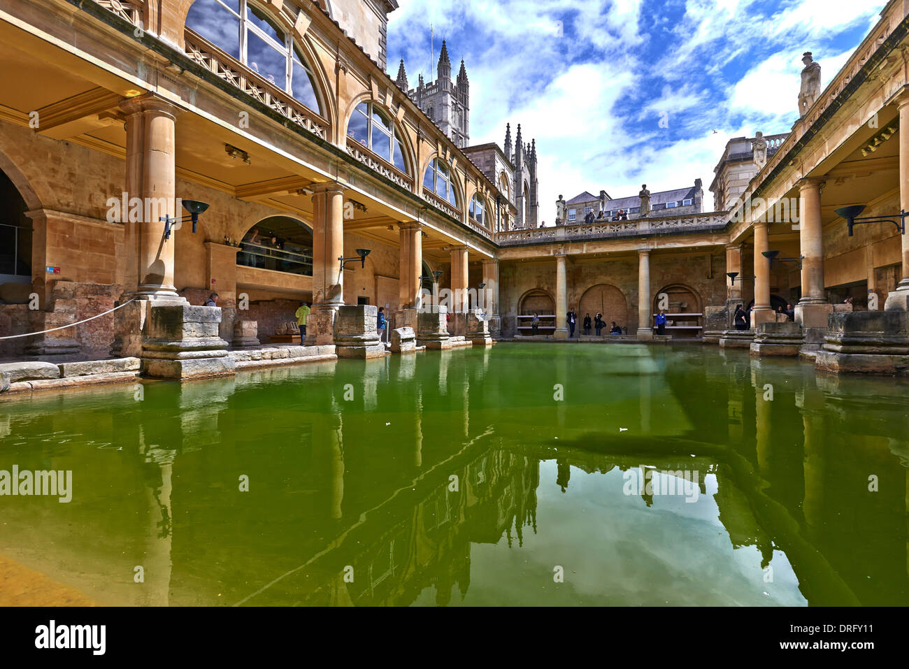 The Roman Baths complex is a site of historical interest in the English