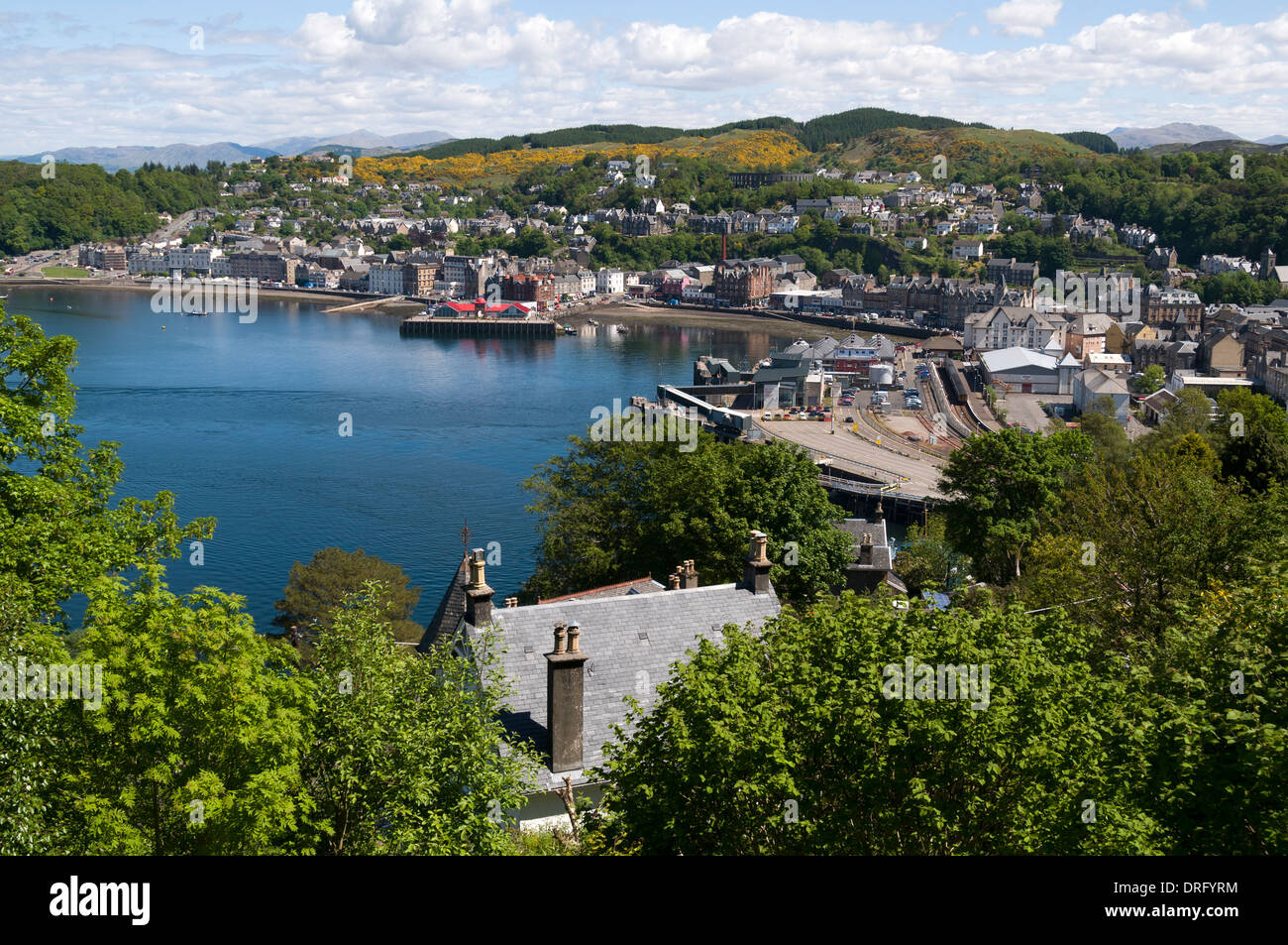 Oban from Pulpit Hill, Oban, Highland region, Scotland, UK Stock Photo